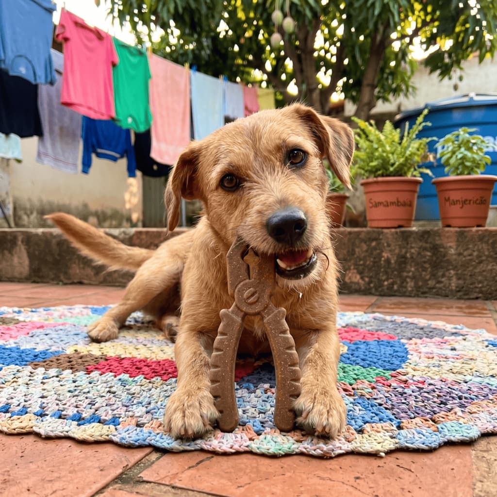 Ossinho Osso Mordedor Fibra De Coco Brinquedo de Cachorro Pet Natural Grande Pequeno Pet Interativo