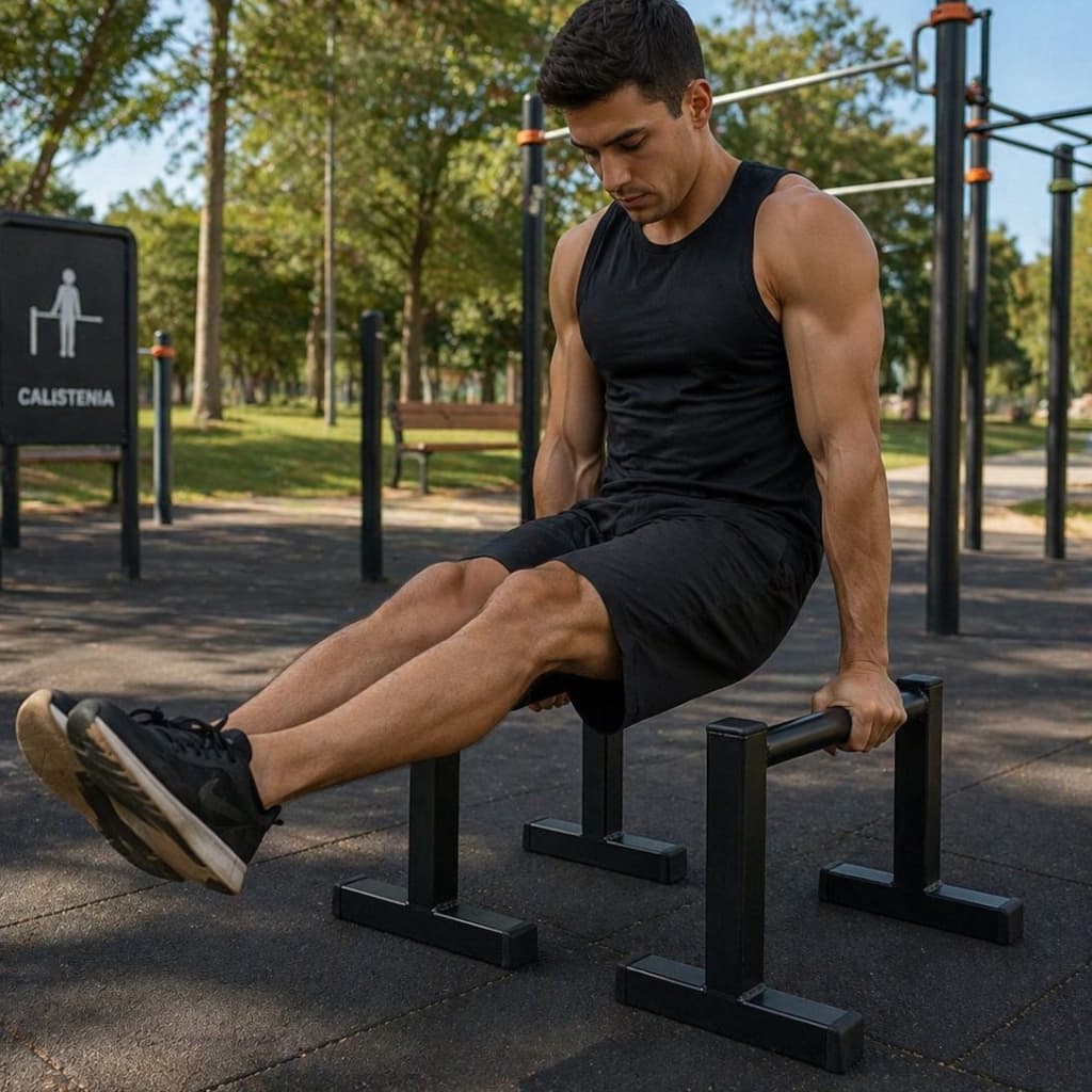 Par de Barras Parallettes de Chão-Parallettes de Flexão Calistenia Ginástica Paralete de 20 cm-Treino Funcional Academia