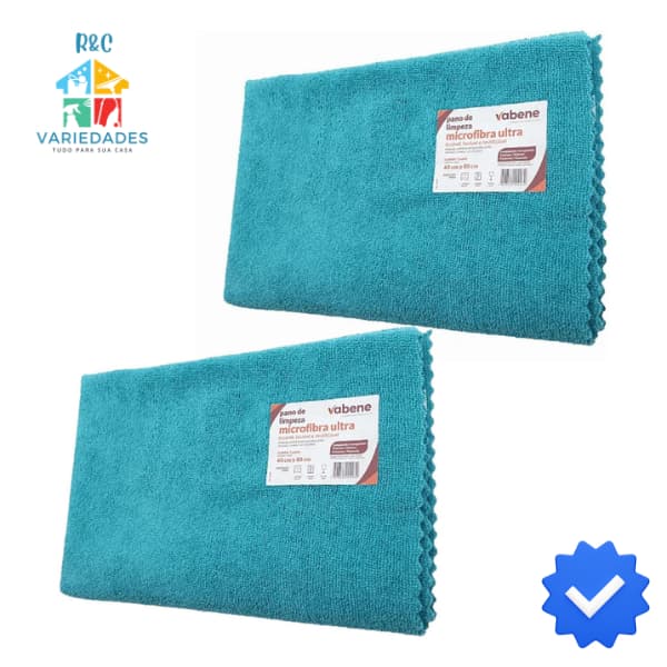 2 Pano Para Limpeza Vabene Pano Microfibra Flanela Multicores 2 Unidades