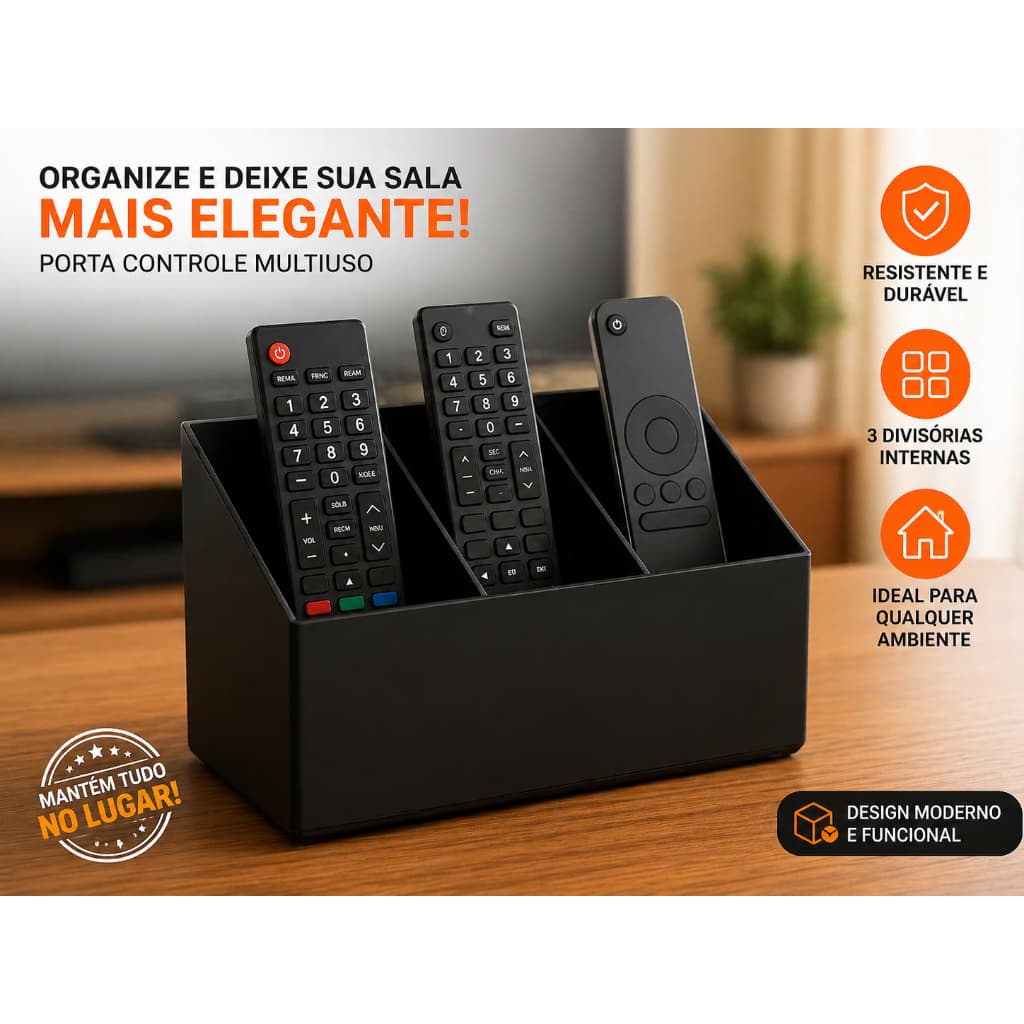 Organizador de controle remoto | Preto