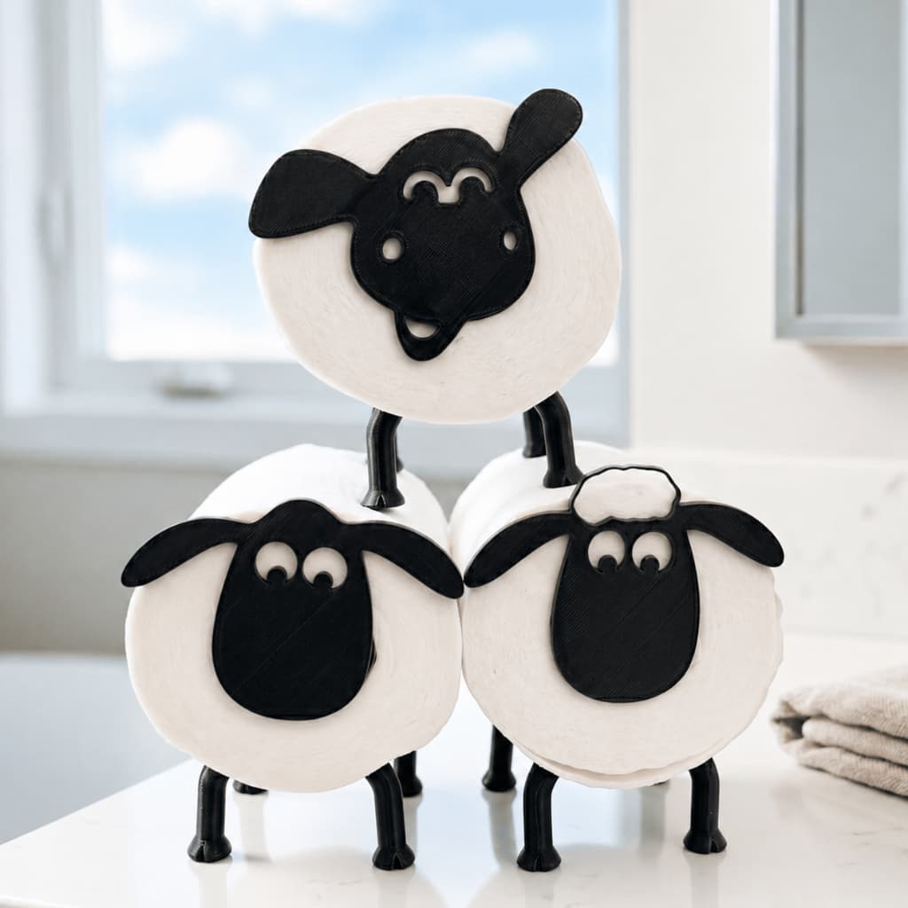 Kit Ovelhas Carneiro Shaun Decorativas para Papel Higiênico kit ou unitário