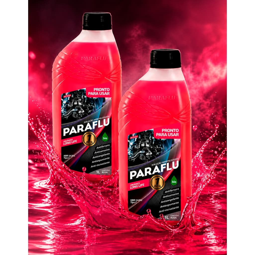 Aditivo Radiador Paraflu Orgânico Rosa Kit 2un Rosa
