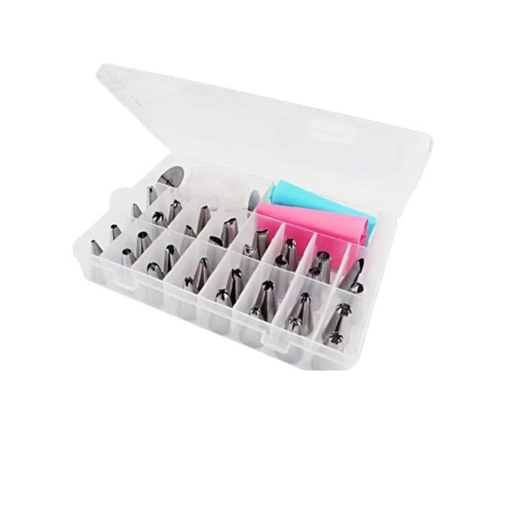 Kit Confeiteiro Profissional 38 peças - Bico de Decoração + Saco Reutilizável