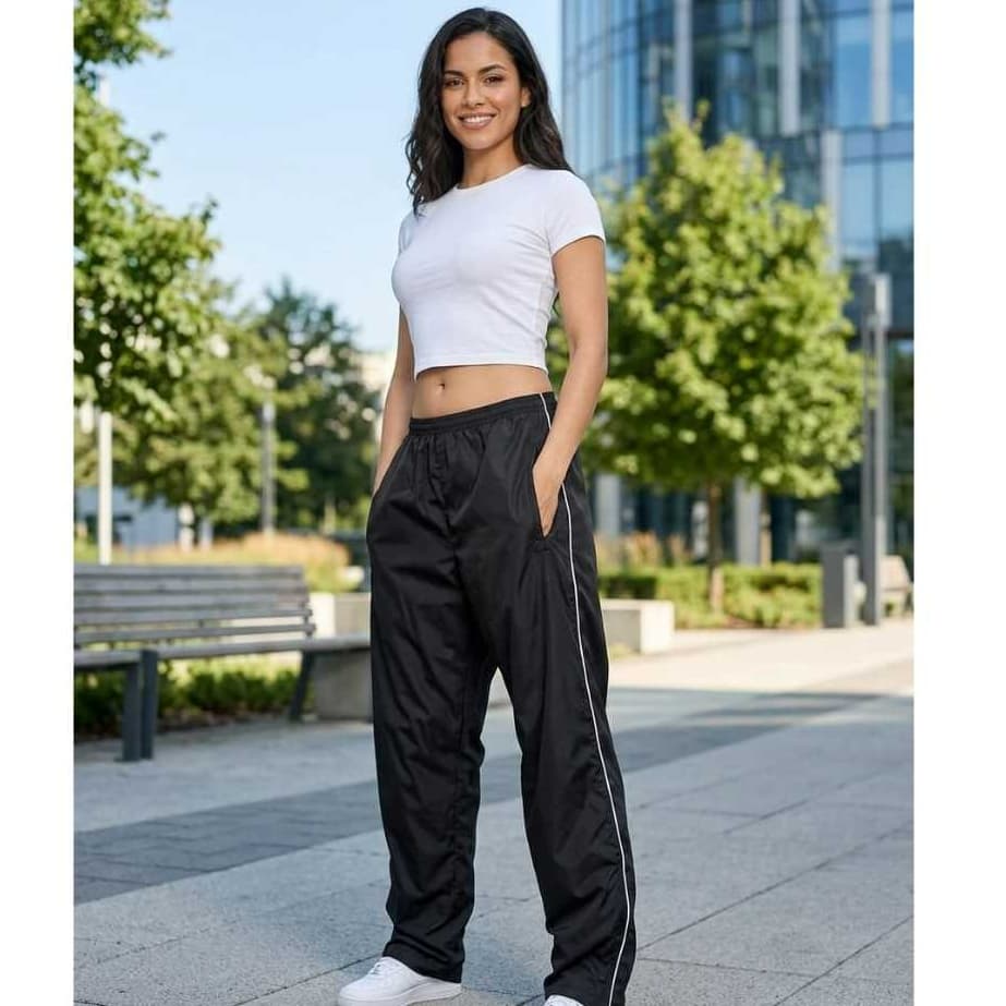 Calça Tactel Feminina Tendencia Moda Sk8 Estilo de rua Streetwear casual atlético tecido resistente