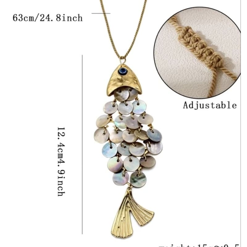 colar de peixe, colar de praia, colar elegante