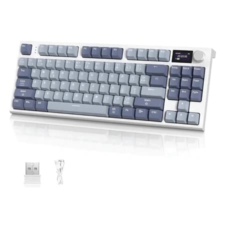 Attack Shark K86 teclado mecanico Tri-modo sem fio gamer RGB Bluetooth 5.0 4000mAh Tela TFT