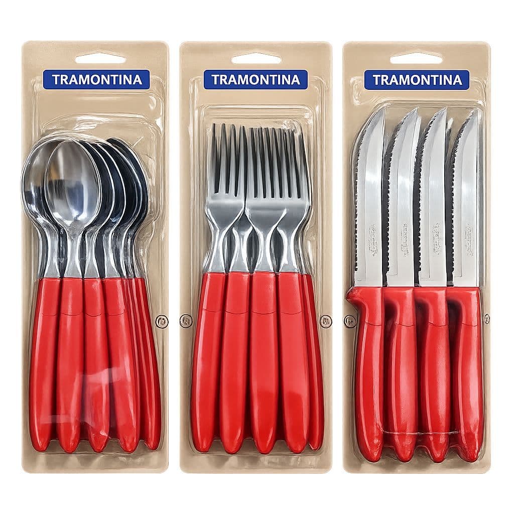 Tramontina Kit de Talheres Faca, Garfo e Colher 36 Unidade Ipanema