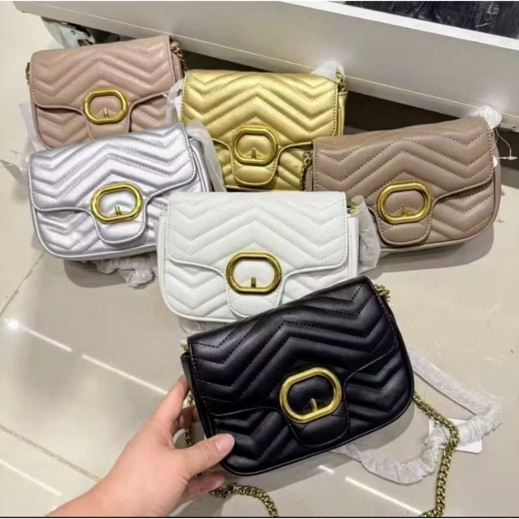 Bolsa feminina festa tendência com alça corrente metal