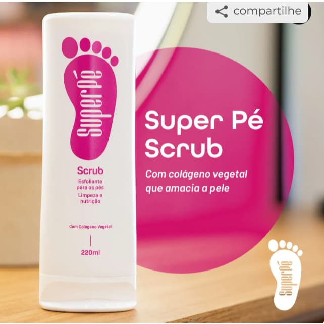 Esfoliante Scrub Colágeno Vegetal E Dolomita Super Pé 220ml