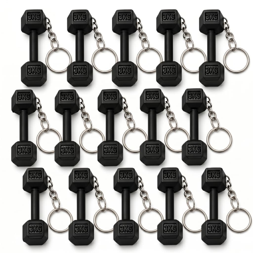 Kit 15 Chaveiros Halteres Lembrancinha Brindes Revenda Para Academia Fitness