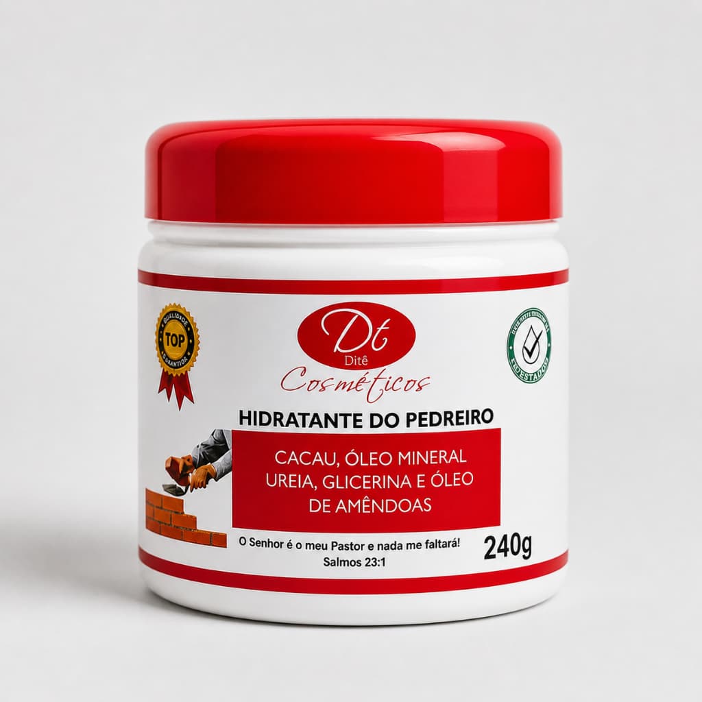 Creme do Pedreiro 240g Hidratante Intensivo 1 Unidade Pele Seca Mãos Pés Ressecados