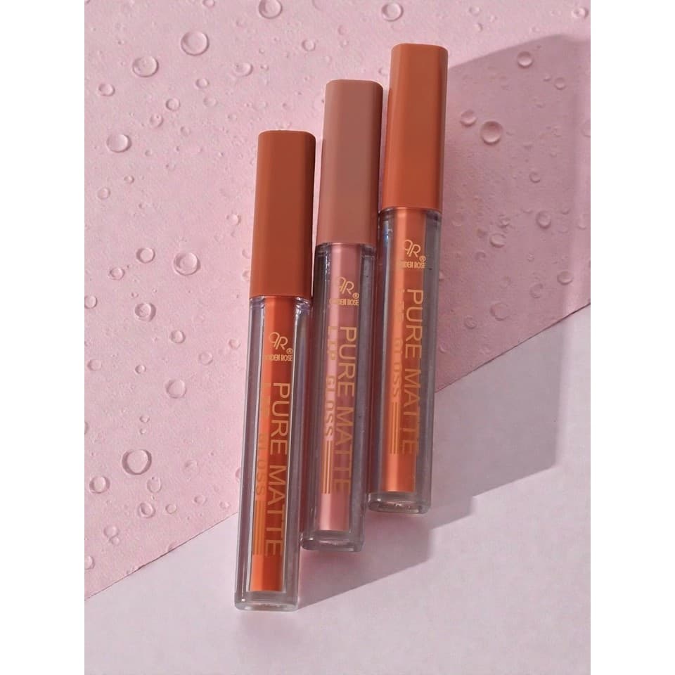 Lip Gloss pure Matte batom liquido tons neutros - Ooiden Rose