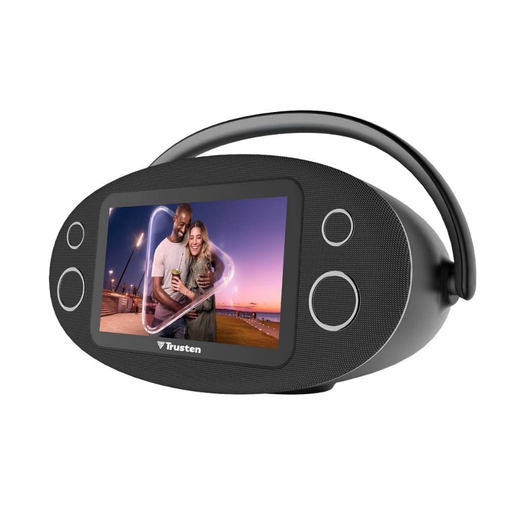 Caixa de Som Trusten Smart Display LED 120W com Tela Touch 10,1 Android, Função TV, Wi-Fi e Bluetooth HD1010 - Grafite