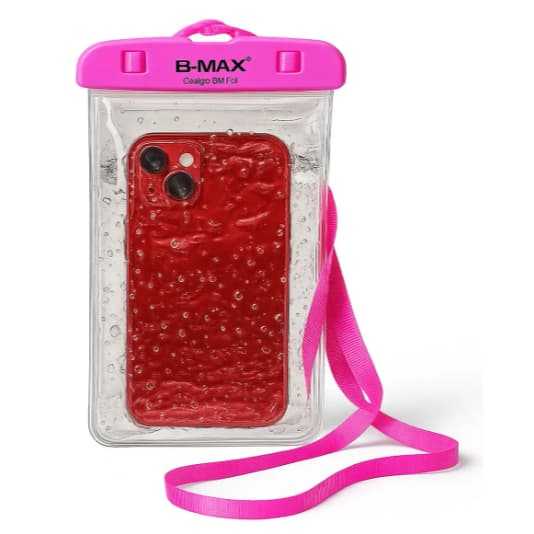 Capinha à Prova D’Água B-MAX Universal para Celular Impermeável Proteção Praia Piscina Mergulho Toque Funcional com Cord