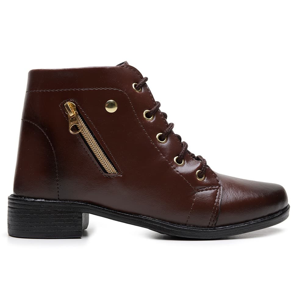 Bota Feminina Premium Cano Curto com Zíper Lateral – Elegância e Conforto para o Dia a Dia
