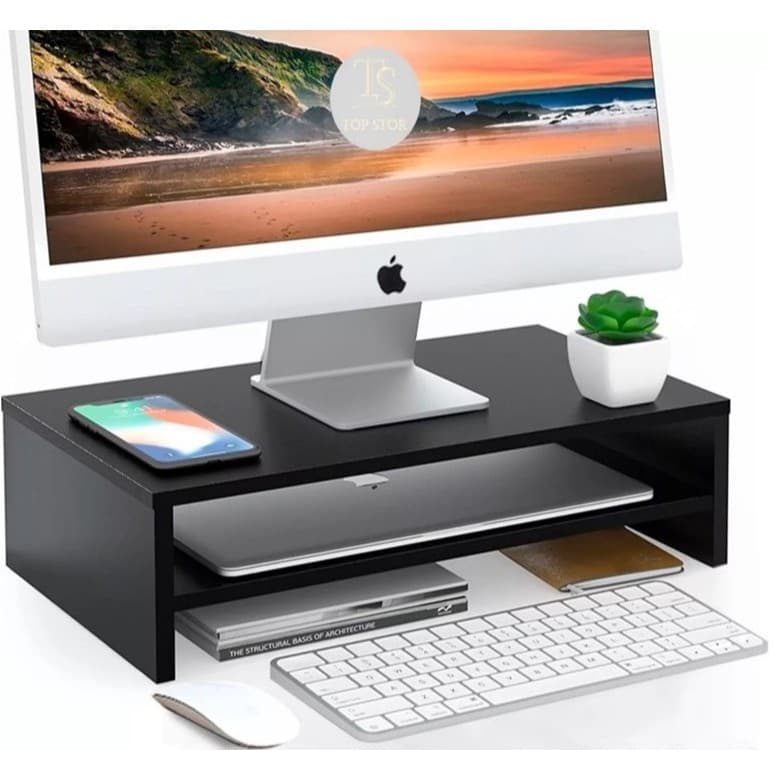 Mesa Base para Monitor Duplo Home Office PR/ BR A Pronta Entrega