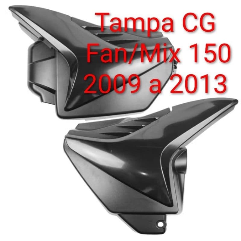 Par Tampa Lateral Completa Cg Mix/Fan 150 2009/2013 Preta