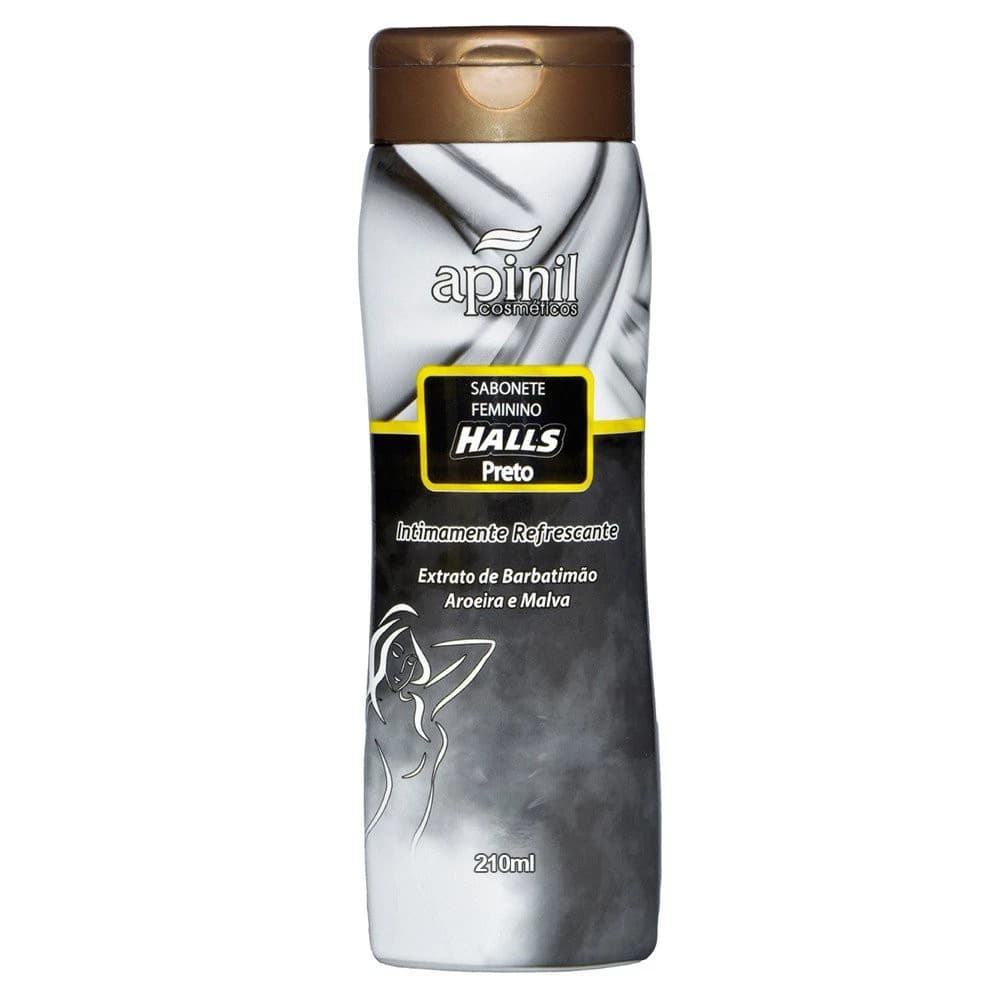 kit 2  Sabonete Íntimo Feminino Apinil Haus Preto 210ml Refrescante Higiene Diária Proteção Conforto