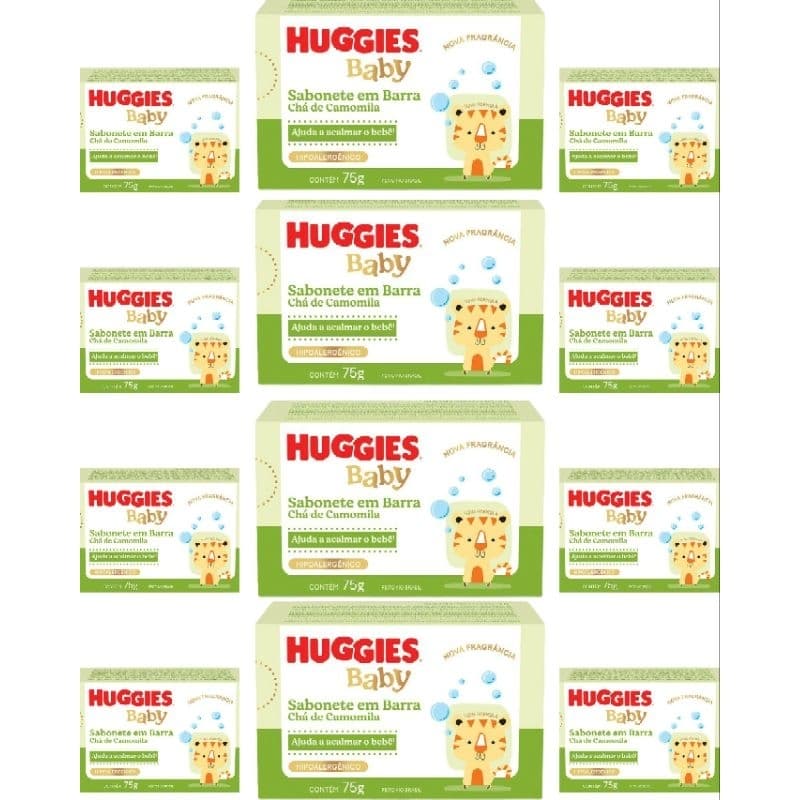 Sabonete Huggies 12 UNIDADES Camomila Barra