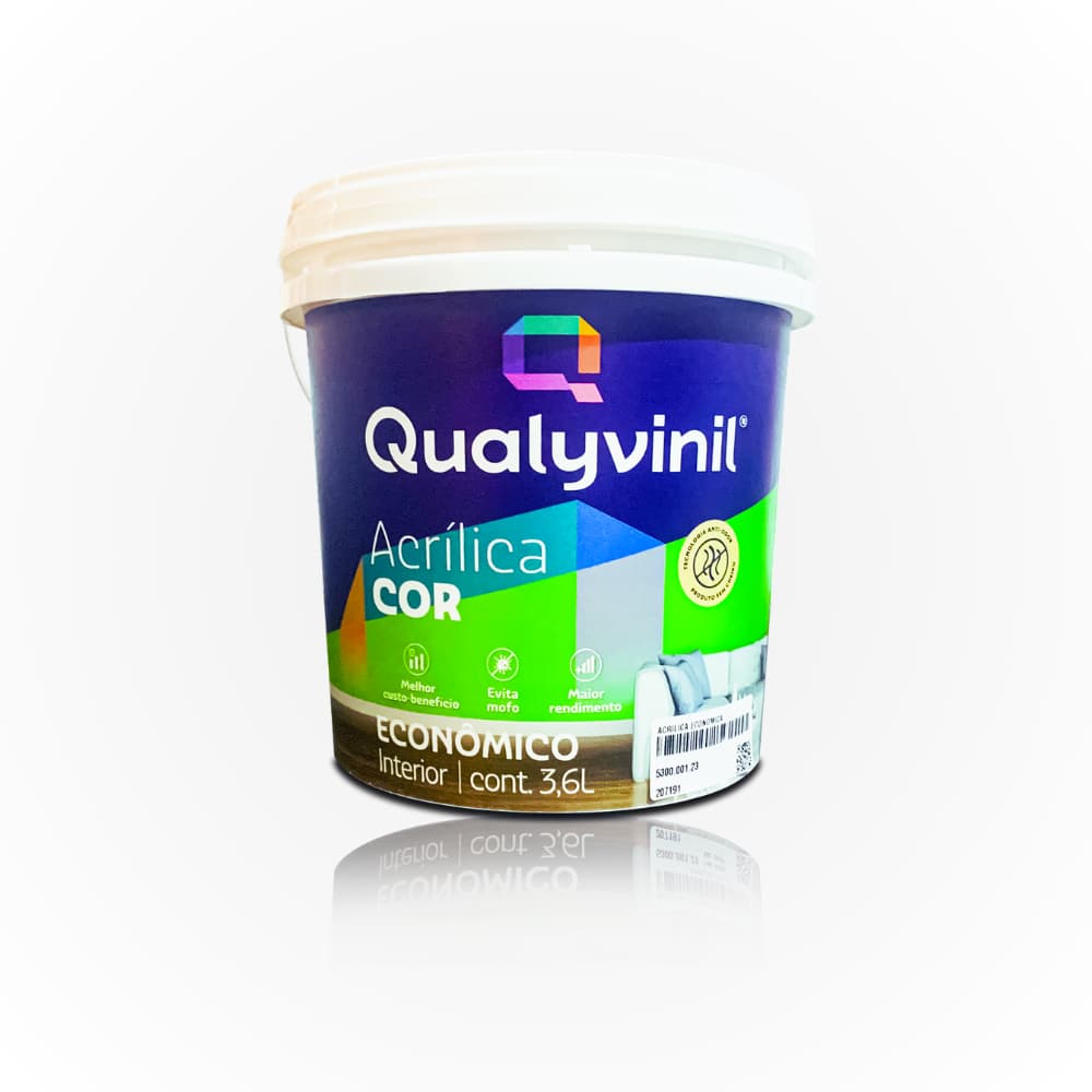 Tinta Acrílica Premium Completa Para Paredes e Tetos Interiores Qualyvinil 3,6L Antimofo
