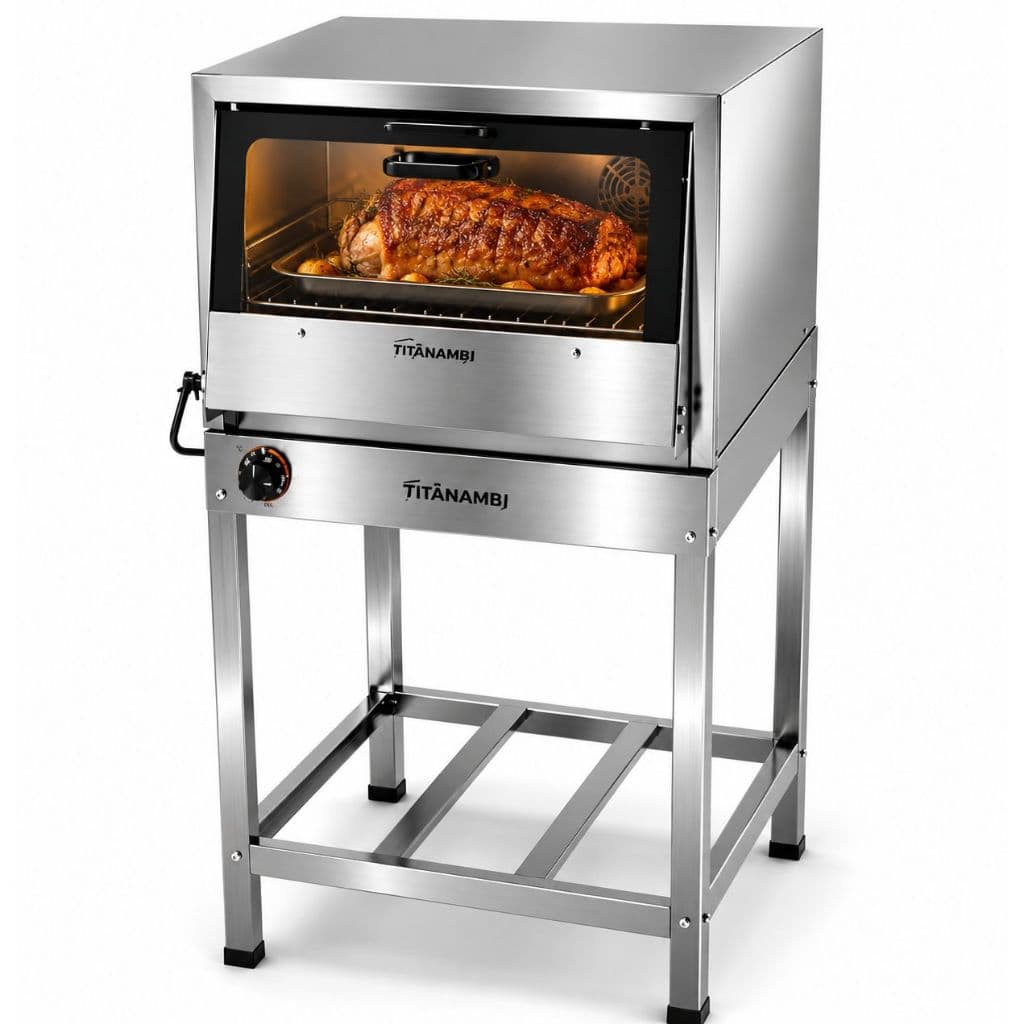 Forno Inox 80 Litros Com Cavalete Baixa Pressão Industrial Turbo