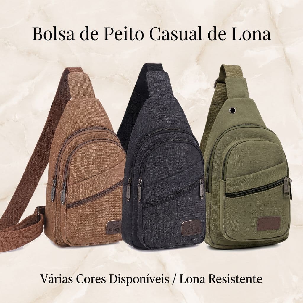 Pochete de ombro casual bolsa de lona de bolso