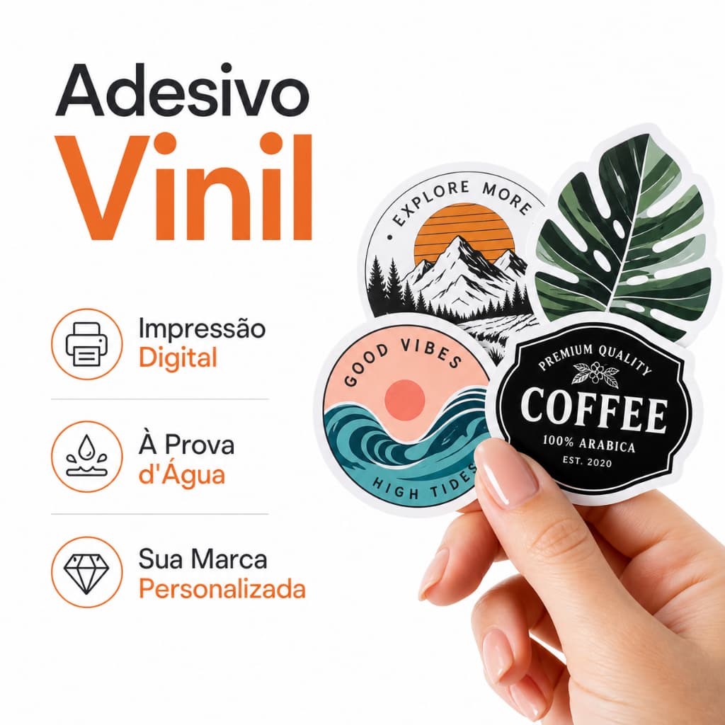 Etiqueta Adesiva Personalizada  À Prova d’Água