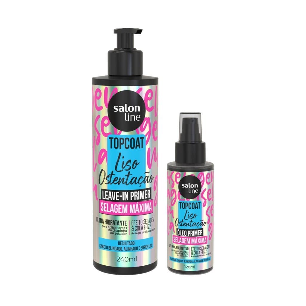 Kit Selagem com Leave-In e Óleo Meu Liso Ostentação Top Coat