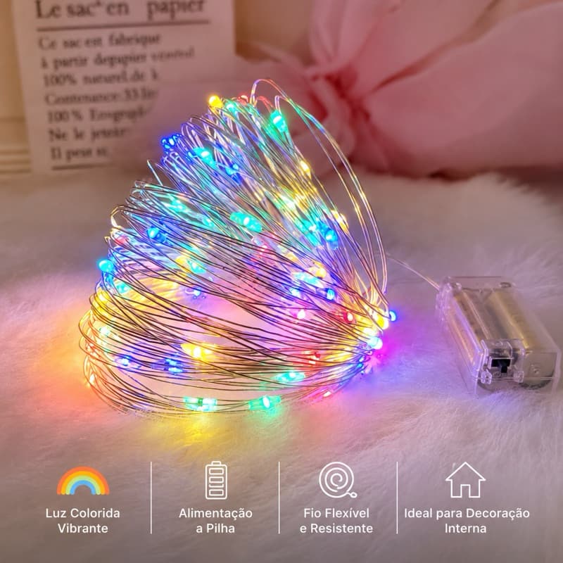 FIO FADA COBRE 20LED COLORIDO