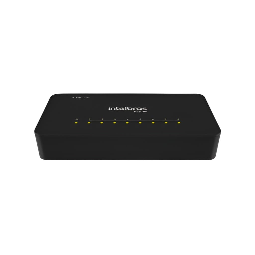 Hub Switch 8 portas Intelbras Fast Ethernet 10/100 Mbps PLUG & PLAY S1108F intelbras