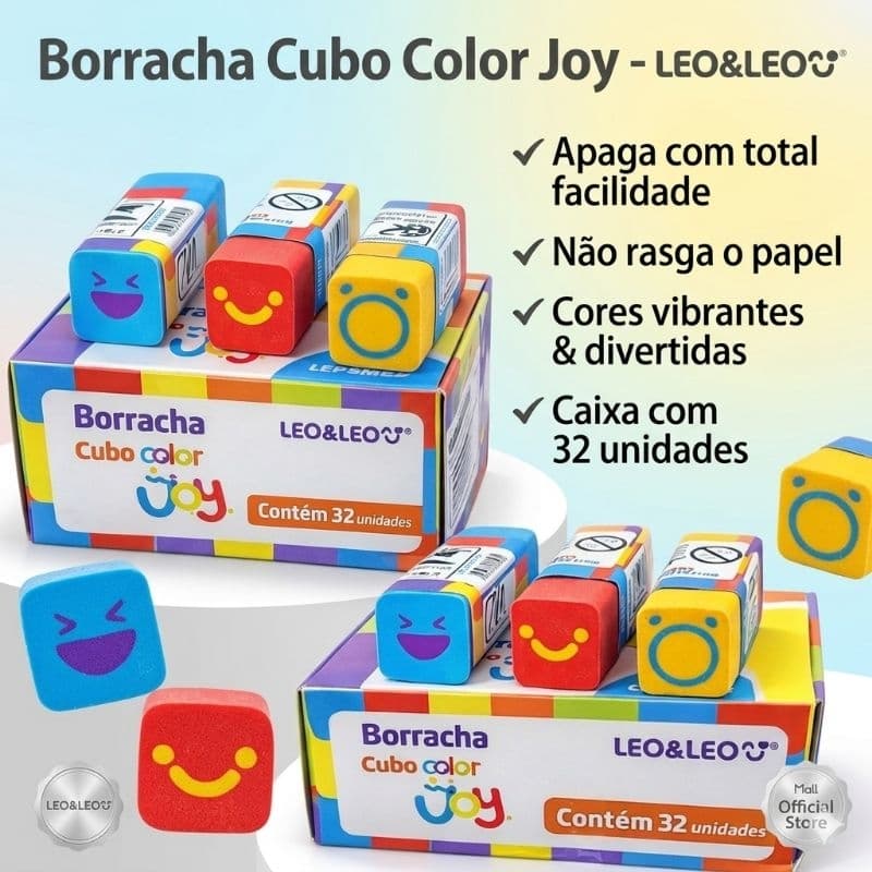 Borracha decorada Cubo Color joy  Leo&Leo 32 und Escolar, escritório Macia Alta Qualidade Não Mancha