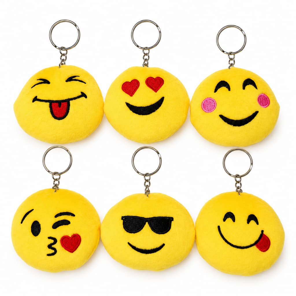 Chaveiro Emoji Pelúcia Fofo Carinhas Divertidas Bolsa Mochila Presente Infantil