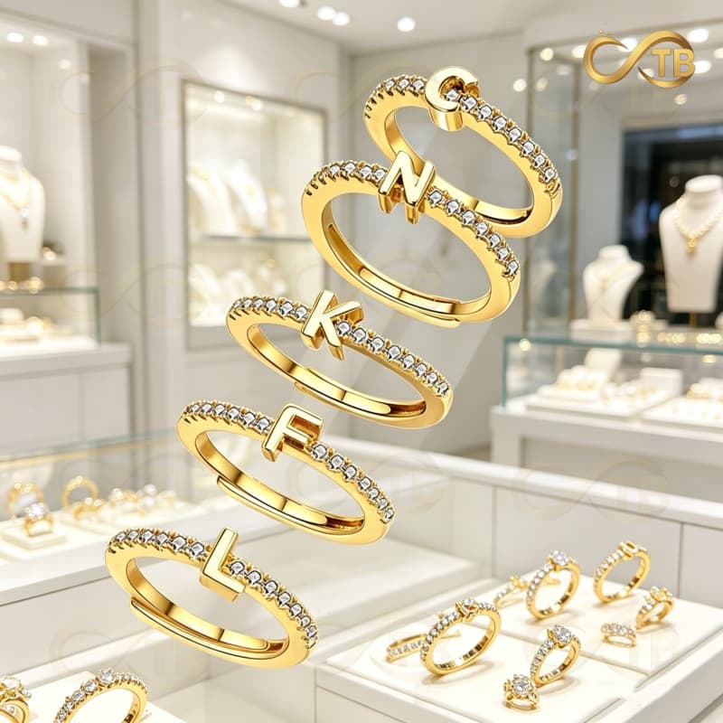 TB Mulheres iniciais letras A-v ajustável 18K banhado A ouro delicado colar de luxo com zircão