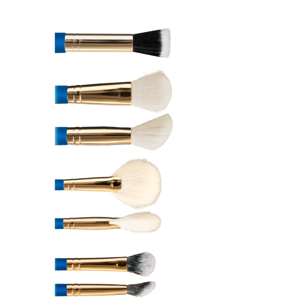 Kit 4 pinceis para pele + necessaire lully makeup