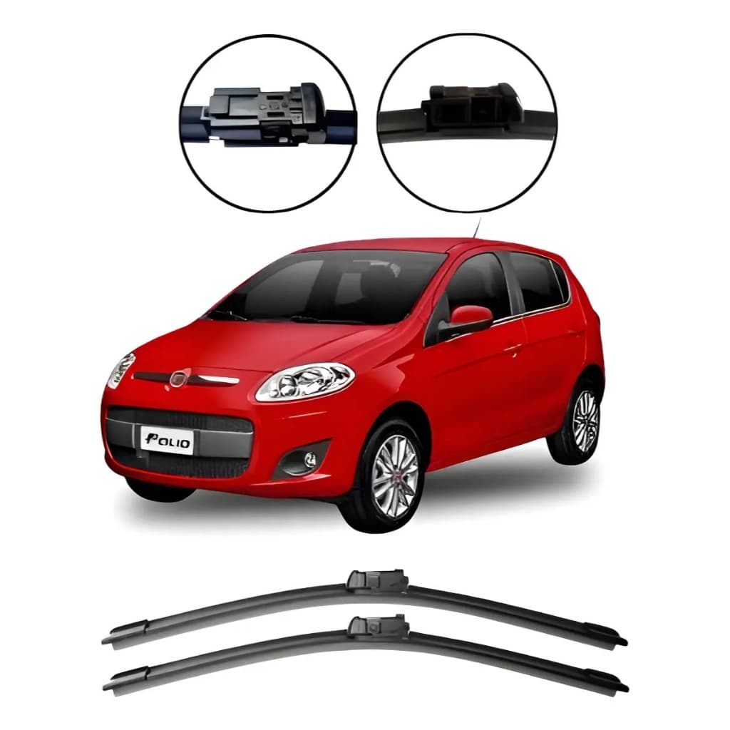 Par Palhetas Limpador de Parabrisa Silicone Fiat Novo Palio attractive 2012 a 2017