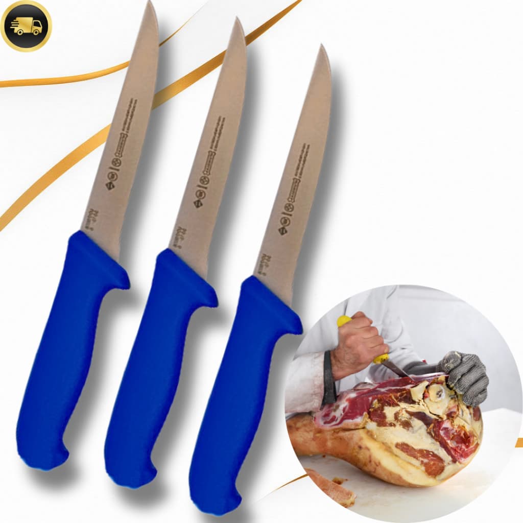 Kit Faca para Desossa Aço Inox 6 Polegadas Açougueiro