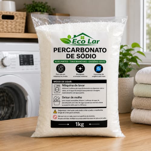 Percarbonato de Sódio Composto 1kg – Remove Manchas Difíceis Sem Cloro LIMPEZA PESADA / ALVEJANTE TIRA MANCHAS