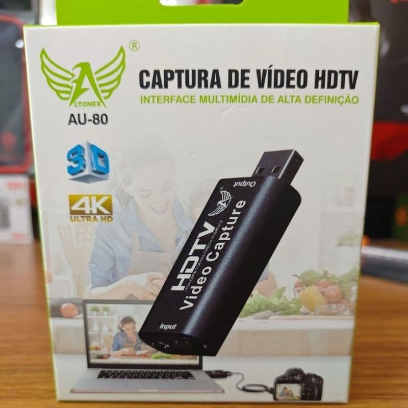 Placa Captura HDMI Full HD 1080p para Live Stream Jogos Câmera DSLR OBS