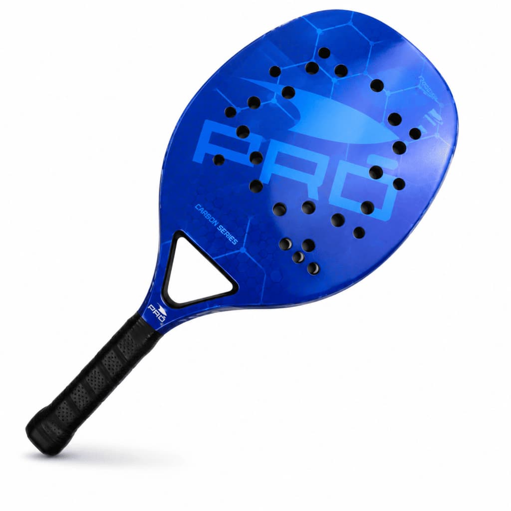 Raquete Beach Tennis Pro Balls Summer Fibra Carbono EVA Ultra Leve Profissional Azul