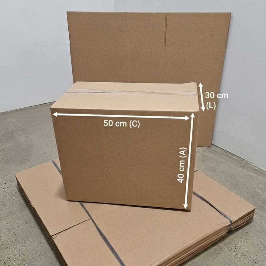 kit 5 Caixas de Papelão Grandes 50x40x30 Protege Produto Frágil Mudança Envio Correios Utensílios