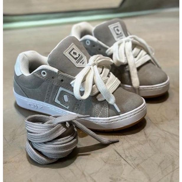 Tênis QIX Combate 90s Retrô Unissex Classic Casual Skatista Grey Black/White Promoção