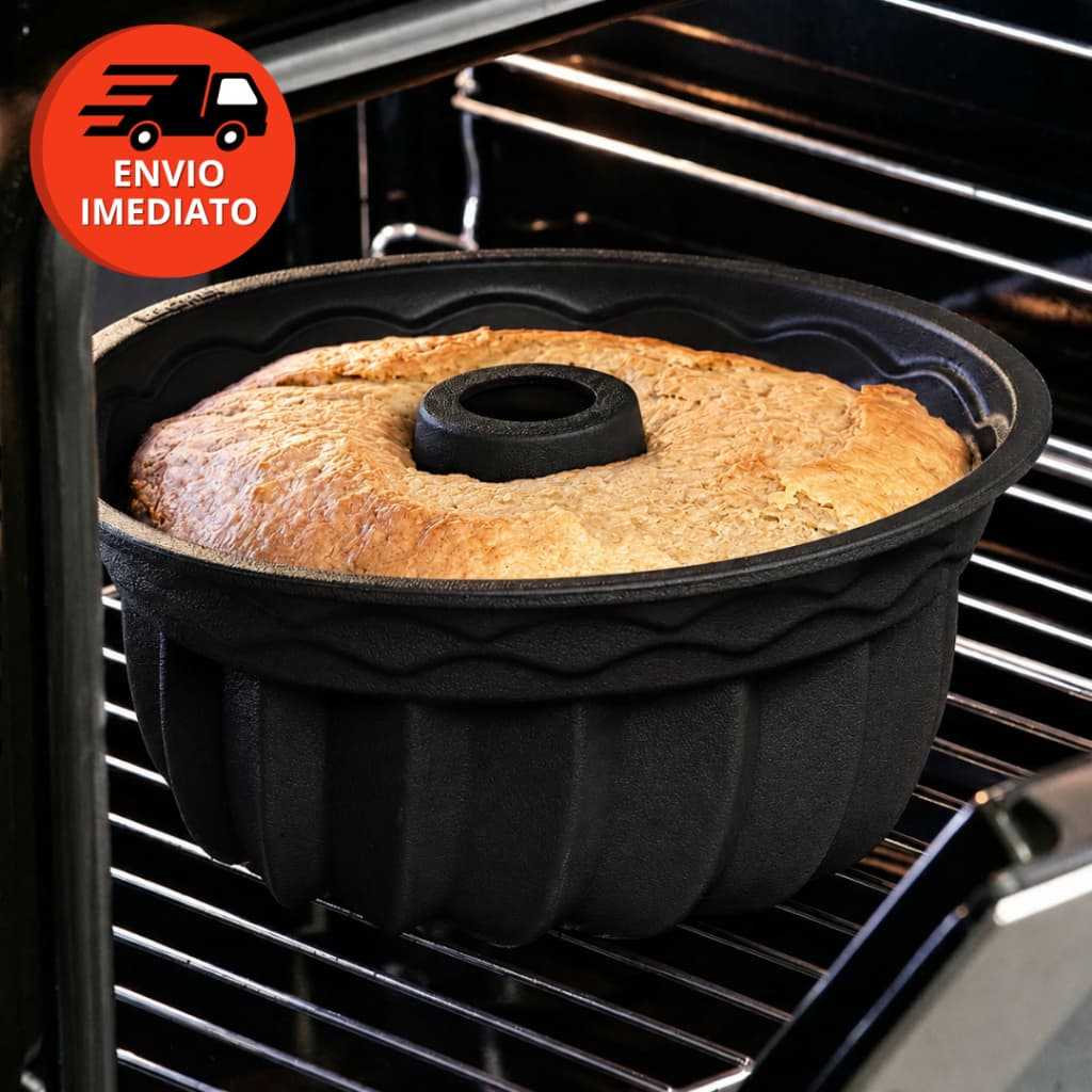 Kit Forma Pudim Bolo Gelatina Sobremesa Furo Central Silicone Assadeira Microondas Forno Air Fryer