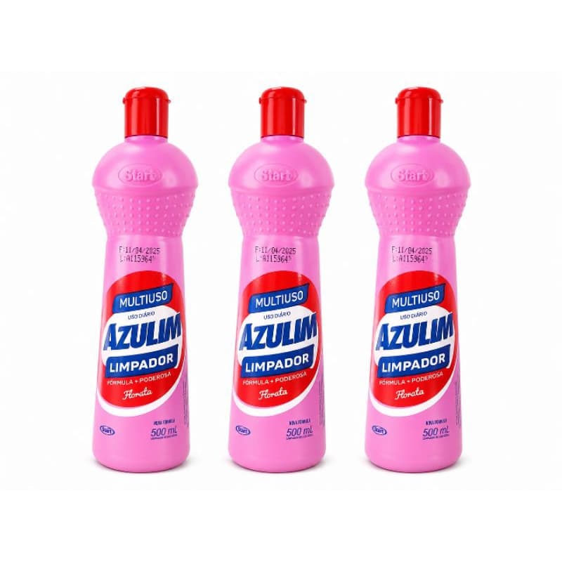 Kit 3 Multiuso Limpador Uso Diário Azulim 500ml