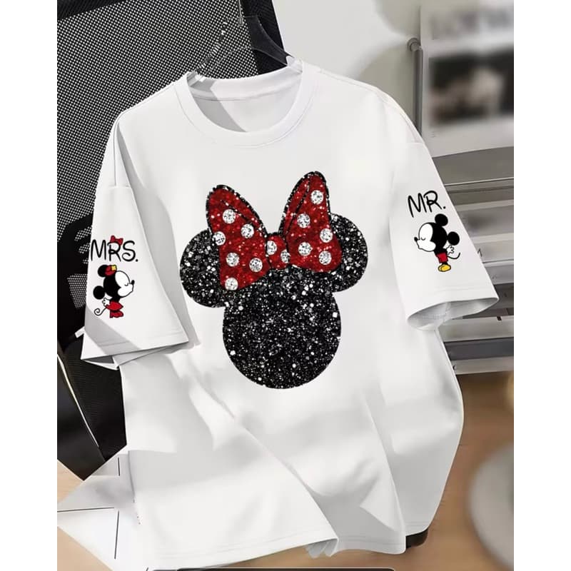 Camisa Camiseta Feminina MINIE GRÁFICA Excelente Acabamento Estilosa Confortável Em Várias Cores 100% Algodão