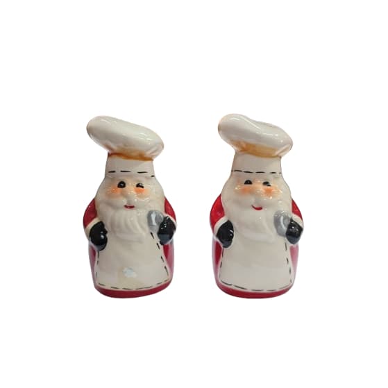 Antigo Saleiro e Pimenteiro de Papai Noel