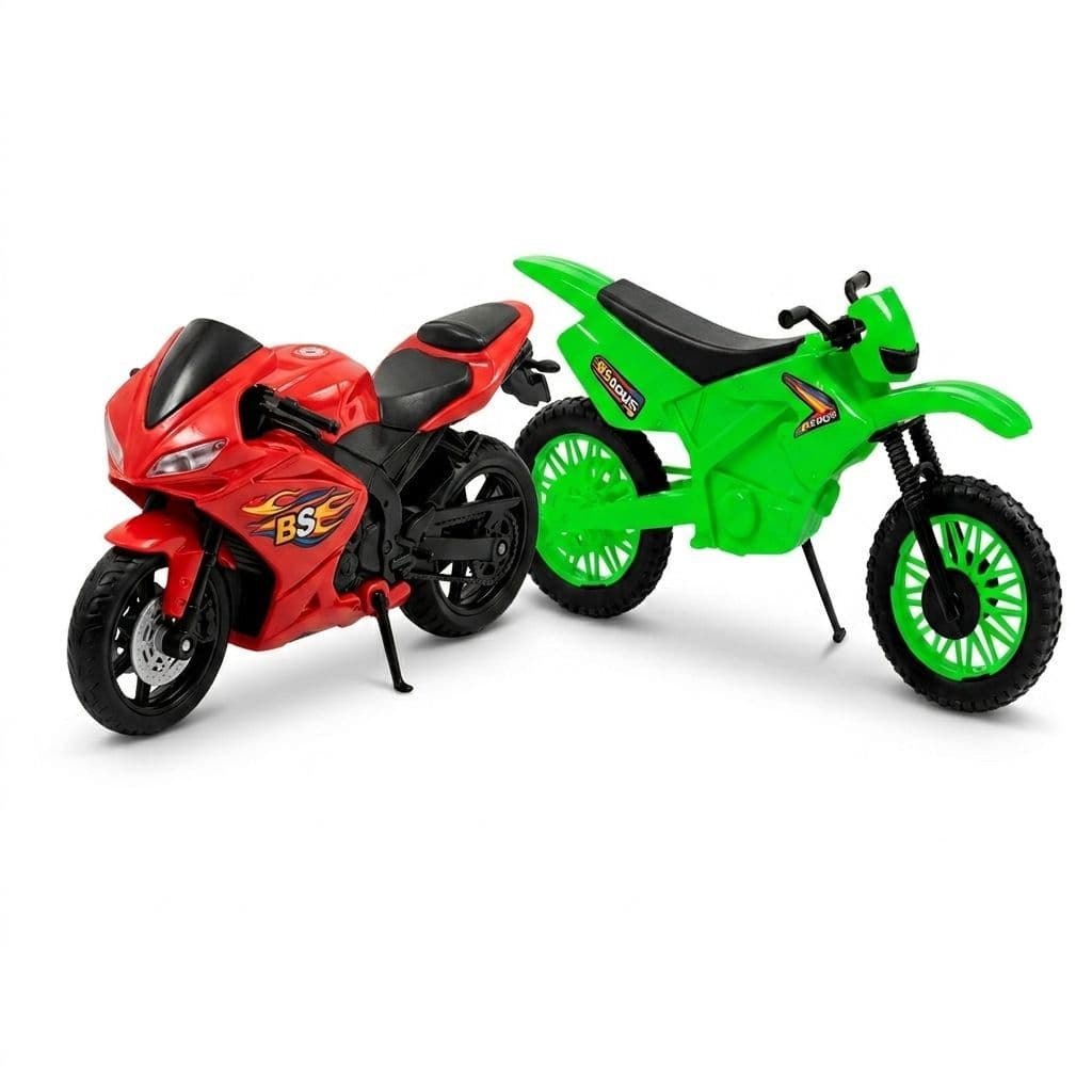 KIT 2 MOTOS DE BRINQUEDO: MOTO 1000 NEW + MOTO NEW CROSS