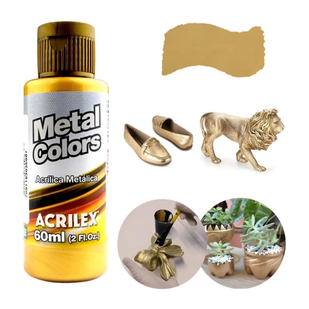 Tinta Acrílica Metálica Acrilex Metal Colors 60ml