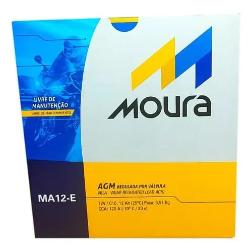 Bateria Moura MA12-E 12Ah Original Quadriciclo Fourtrax 420 Burgman 650