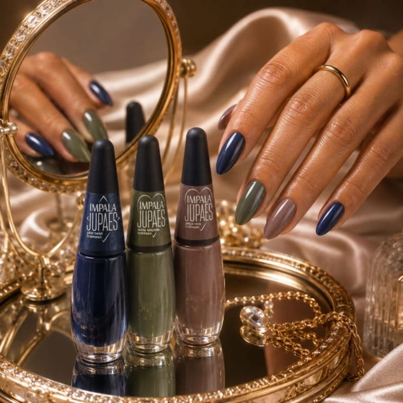 Kit 3 Esmaltes Impala Ju Paes Coleção Outono Inverno Cremoso Secagem Rápida Original