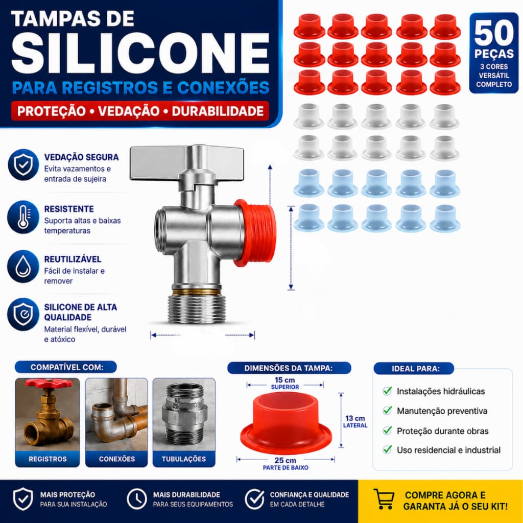 Kit 50 Peças Veda Rosca De Silicone Vedantes De vazamento de Torneiras Junta De Anel De Vedação